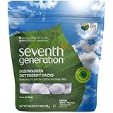 Seventh Generation Auto Dish Pacs, Free and Clear, 45 Count