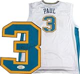 Chris Paul Autographed/Hand Signed White New Orleans Hornets Replica Jersey