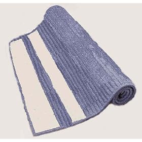 Tranquil Blue 10' x 10' Area Rug With End Stripes