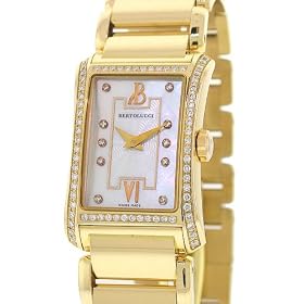 Click here to buy Bertolucci Solid 18K Yellow Gold Full Diamond Bezel Ladies Watch 18K Yellow Bracelet... by Bertolucci.
