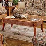 IMAGE OF South Sea Rattan 5844 Monterey Coffee Table, Antique