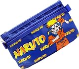 NARUTO ZIPPER PENCIL BAG, BLUE, ONE ZIPPER
