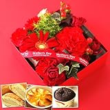 母の日花とギフトセット お花とスイーツ洋菓子BOX入り