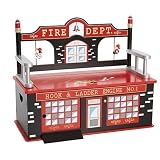 Firefighter Toy Box Bench