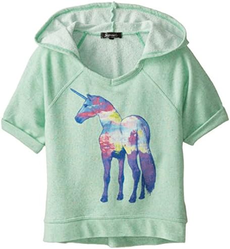 Signorelli Big Girls' Unicorn Hoodie, Light Aqua, 12/Large