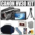 Canon VIXIA HV30 MiniDV HD High Definition Camcorder + Accessory Kit