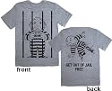 Monopoly Jailbreak Get Out of Jail Free Heather Gray Adult T-Shirt Tee