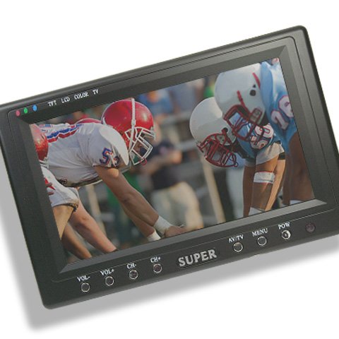 [Aftermarket Product] Black 7 7 Inch Inches Portable TFT LCD TV Television Monitor RCA/CCTV/Car+Remote Control