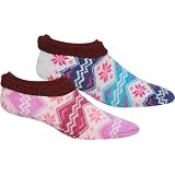 Sakkas Womens Nordic Cozy Knit Anti Slip Stretch Ankle Socks Slippers Assorted 2 Pairs