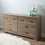 South Shore Versa 6-Drawer Double Dresser, Weathered Oak