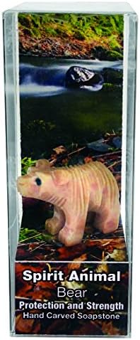 Spirit Animal Hand Carved Soapstone Toy (Bear)