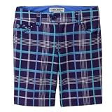 Girls' Cherokee  Plaid Bermuda Shorts - Deep Navy