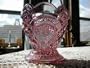Pink Carnival Luster Glass American Heritage Pattern Toothpick Holder