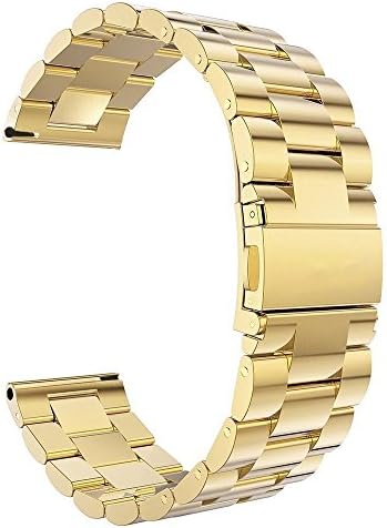 Samsung Gear S2 Classic R732 Bands, Fose Stainless Steel Metal Watch Srap Business Replacement Wrist Band for Samsung Galaxy Gear S2 Classic SM-R732 &amp; SM-R737 SmartWatch - Gold