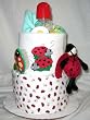 2 Tier Ladybug Baby Diaper Cake