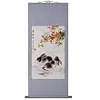 Handmade "Two Rabbits" Scroll Wall Art Painting