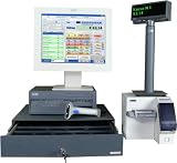 IBM komplettes Kassensystem mit  Rechner, Touchscreen, Bondrucker, Scanner und POS-Anzeige
