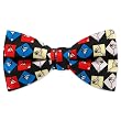 Men's Retro Martini Pretied Silk Bowtie by Wild Ties in Black