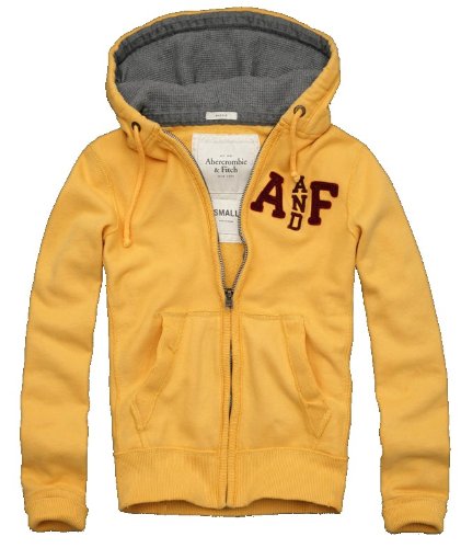 Abercrombie Mens Elk Lake Waffle Lined Hoodie, Yellow