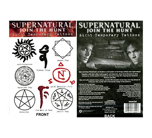 Supernatural Join the Hunt Temporary Tattoo Set