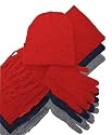 Unisex All in One Winter 3 PC Scarf, Glove and Hat Set