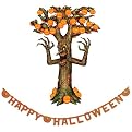 Jointed Scary Tree and Banner Halloween Décor