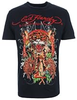 Ed Hardy Mens T-Shirt Asian Tiger Black
