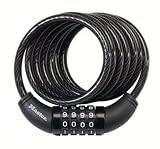 Master Lock 8114D 5-Foot-by-5/16-Inch Combination Cable Lock