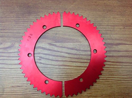 Go Kart Sprocket - #35 Pitch Split (2-Piece) - Aluminum - Red Anodized (61)
