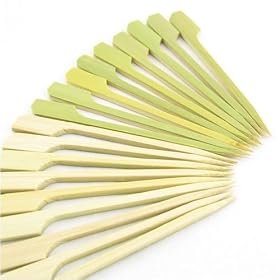10,000 Piece Case Pack of 3.5 Paddle Style Bamboo Skewers, 20bags X 100pc bag=2,000 pc box... by