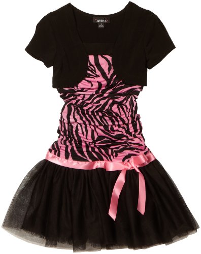 Amy Byer Girls 7-16 Twofer Dress With Ruched Bodice 
