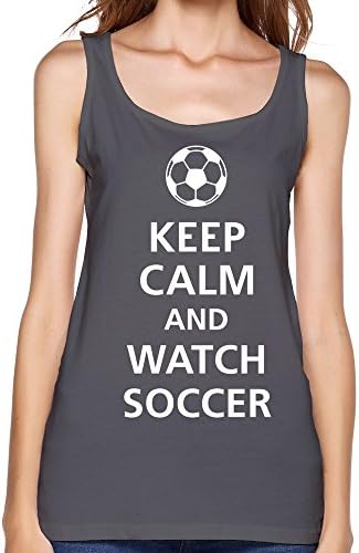 Pipilulu Women's Keep Calm And Watch Soccer F1 Top L DeepHeather