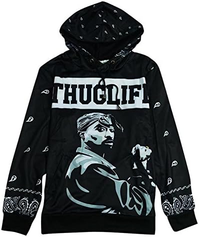 Cool harajuku style Tupac 2pac Pullover Sweatshirt Hoodie Jogging Sport