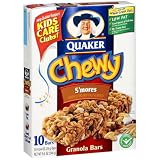 Quaker Chewy Granola Bars S'Mores, 10-Count Box (Pack of 6)