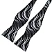 PenSee Mens Self Bow Tie Dark Black and Grey Geometric Jacquard Woven Silk Bow Ties