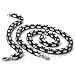 Schmuck : Justeel Schmuck Edelstahl Stahl Halskette Armband Herren Silber Schwarz Byzantiner Kette Setzen , mit Geschenk-Box