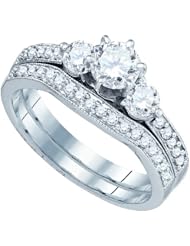 1.0CTW DIAMOND 0.50CTW CRD BRIDAL SET