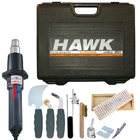 Steinel, HAWK Flooring Kit Includes, HG2300 EM, Quarter Moon Knife, Groover, Scriber, Heavy Duty Case, Diamond Sharpener, Welding Rod Tip, 5mm Reducer, Trim Guide, Feed Roller, Brass Brush thumbnail