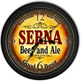Serna 's Beer and Ale Cascading Pub Wall Clock
