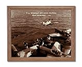 USS Chenango Navy Ship Military Aircraft Airplanes 1942 Aviation Wall Picture Oak Framed Art Print