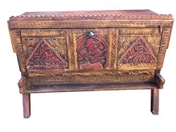 Antique Carved Kama Sutra Chest Buffet Sideboard Teak Free Shipping