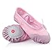 LONSOEN Ballet Slipper Shoes Split-Sole Dance Flat for Girls (Toddler/Little Kid/Big Kid), SHC551 Pink CN28