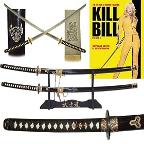 Trademark 20-sw3203 KILL BILL Katanas Two Sword Set with Display Stand