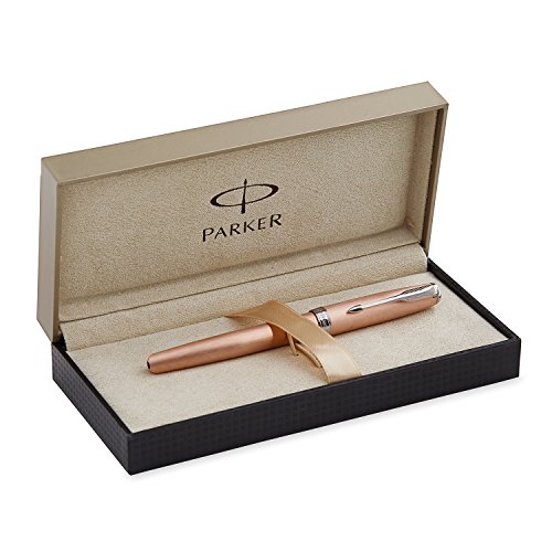 PARKER Sonnet Pink Gold, PARKER 5th Technology Ink Pen with Medium Black Refill (S0975890)