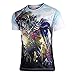 Topway Men's Short Sleeve Crewneck Compression Super Heroes T-shirt Wicking Tee