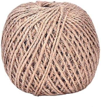 Marya Natural Hessian Jute Twine Rope Burlap Ribbon for Arts and Crafts and Gardening Applications& Wedding Party Decor&Industrial Packing