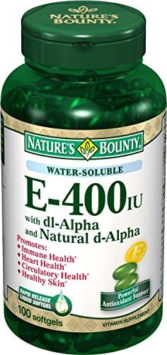 Nature's Bounty Vitamin E-400 IU Softgels 100 EA (PACK OF 4)