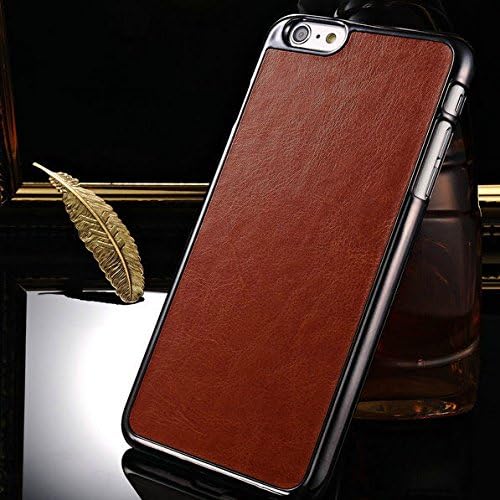 iPhone 6 Plus 5.5 Inch Brown Case, iPhone 6 Plus 5.5 Inch Hard Hybrid Impact Defender Cell Phone Skin Bumper Slim Protective Carrying Case Cover For Apple iPhone 6 Plus 5.5 Inch Cell Phone with Free Screen Protector