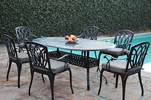 CBM Outdoor Cast Aluminum Patio Furniture 7 Pc Dining Set C CBM1290