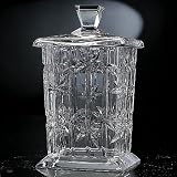 BAMBOO DESIGN COVERED BOX - BAMBOO DESIGN CRYSTAL COVERED BOX - crystal candy dish